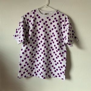 vintage purple pika dot T-shirt